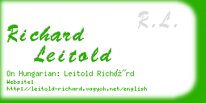 richard leitold business card